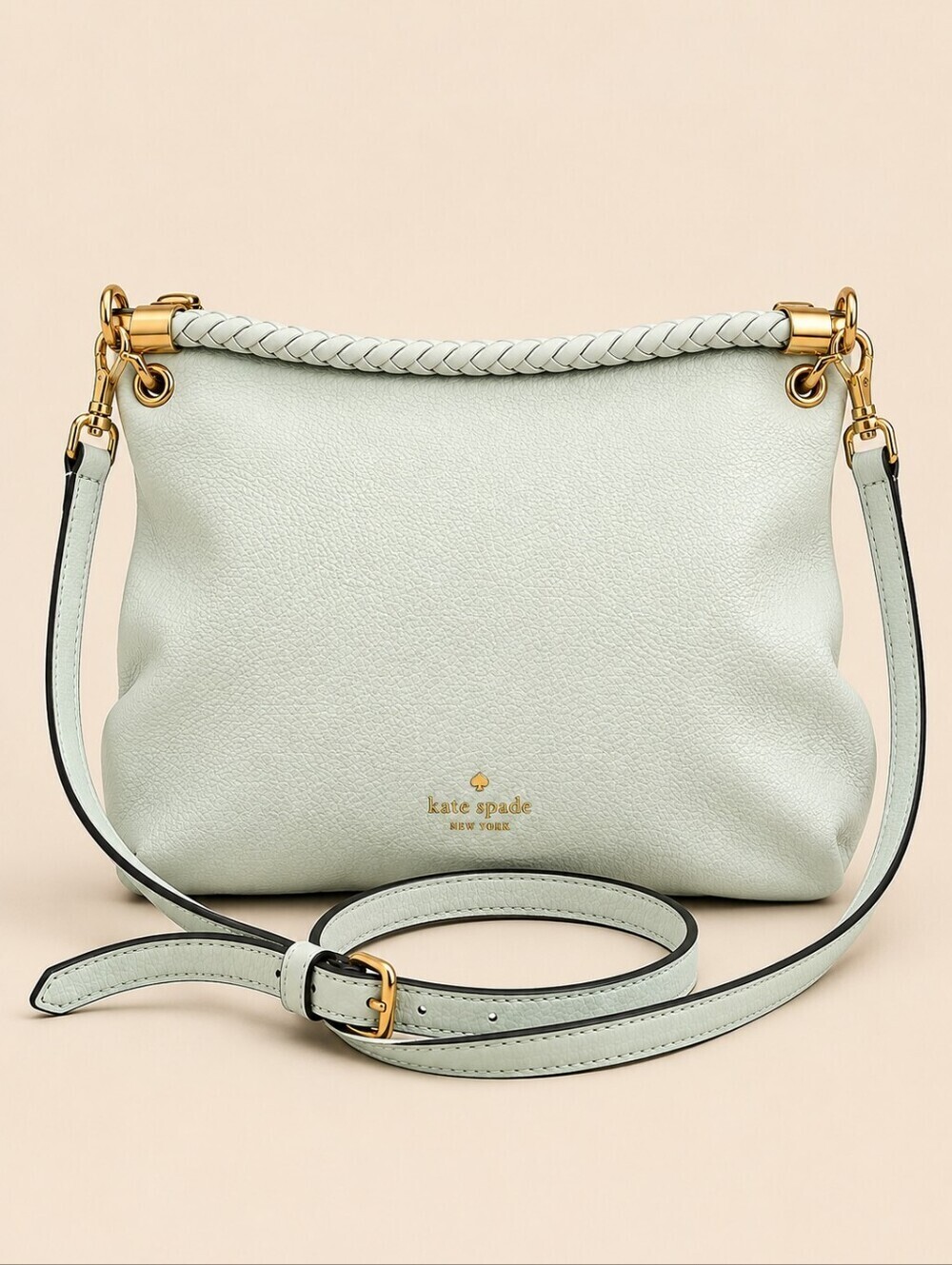 KATE SPADE Mint Carmina Elliot Place Satchel Leather Bag